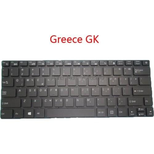 Laptop GK GR Keyboard For Eurocase For Apollo 13.3 Germany Greece black without frame new