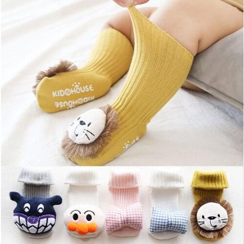 New baby Kids Socks Toddlers Girls Knee High Long Soft Cotton baby Socks Kids animal infant Soft Cotton socks 0-3 Y