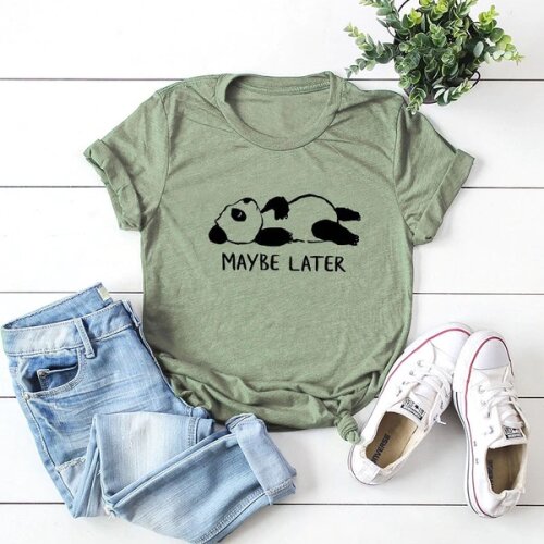 Fashion New Lovely Panda Print Women T Shirt kawaii Cotton O Neck Short Sleeve Summer T-Shirt Tops Casual Tees Shirts art tops