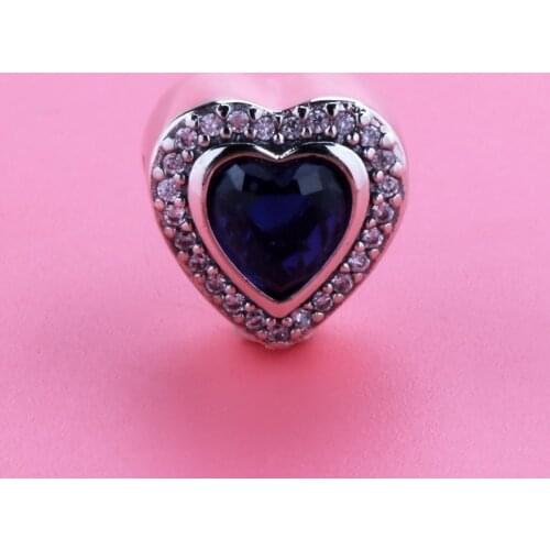 New Original 925 Sterling Silver Bead Sparkling Love Charm Fit Pandora Bracelet Necklace DIY Women Jewelry