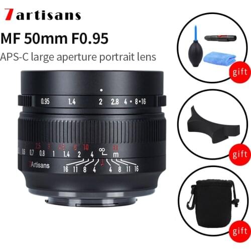 7artisans 50mm F0.95 APS-C camera lens MF Manual Focus for Nikon Z Olympus M4/3 Fuji XF X Canon EF-M EOS-M Sony E