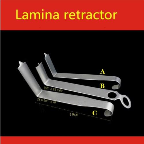 Orthopedic instrument medical Lamina retractor spine cervical lumbar vertebra S-type hook Tip Round head Vertebral distractor
