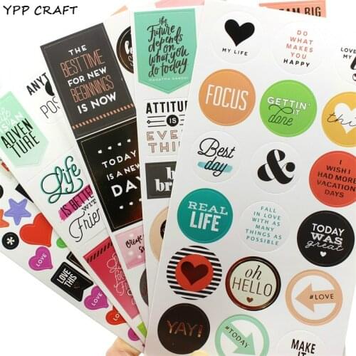YPP CRAFT Hello Sunshine Self- adhesive Paper Sticker for Scrapbooking/ DIY Crafts/ Card Making Decoration