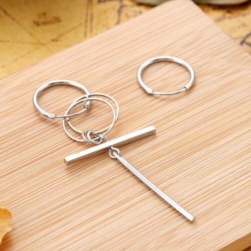 A Series of Simple Hoop Earrings Hip Hop Punk Style Earrings Accessories for Men Women Street Teenagers Earrings Fashion Pop New