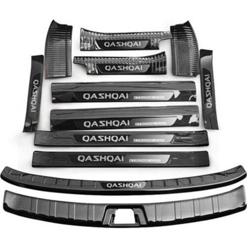 Car styling For Qashqai J11 2016 2017 2018 Stainless Steel Scuff Plate/Door Sill Door Sill Rear Bumper Protector Sill