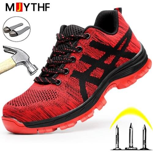 Construction Indestructible Shoes Work Boots Men Protective Shoes Puncture-Proof Work Shoes Sneakers Wearable Industrial Shoes