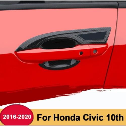 Door Handle Door Door Protective Cover Handle Decoration Modification For Honda Civic 10th 2016 2017 2018 2019 2020