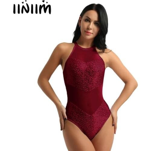 Adult Ballerina Ballet Leotards for Women Costumes Sequin Mesh Professional Tutu Gymnastics Bodysuit Dance Ballet Dancewear