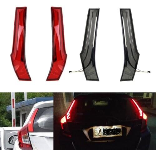 1 Pair For Honda Fit JAZZ 2014-2018 Rear Tail Warning Light Lamp Red Auto Accessories LED Column Tail Lamp Rear Light Fog Light