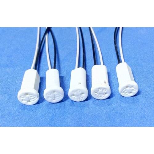 10PCS/LOT G4 Base g4 Socket plug special ceramic g4 Holder Head Wire Connector G4 ceramics Lampholders base