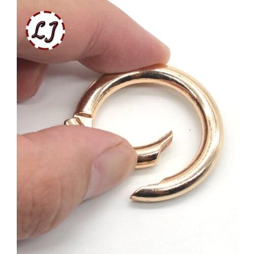 10pcs/lot Spring Gate D O Ring Openable Keyring Leather Bag Belt Strap Dog Chain Buckle Snap Clasp Clip Trigger Accessories DIY