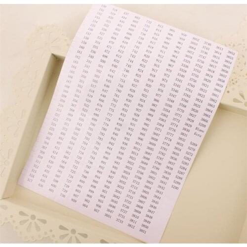 457 Grids Diamond Painting Tools Number Label Stickers for Diamond Painting Storage Box Accessory Tools A4 Size Fast Delivery