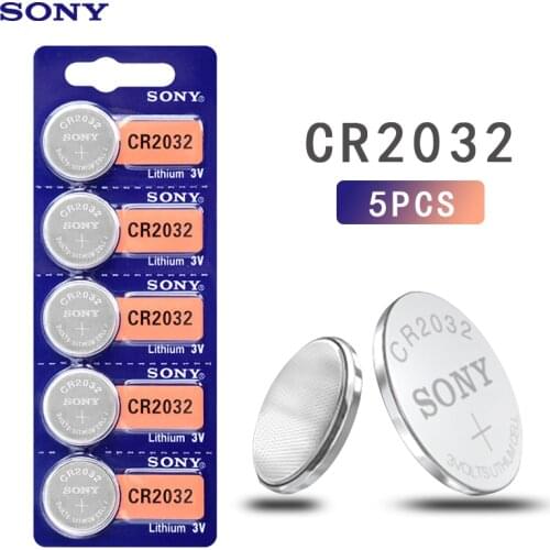 5pcs For SONY 2032 battery cr2032 cr 2032 5004LC KL2032 SB-T15 3v Button Cell Coin Lithium Batteries for Watch Computer Toys