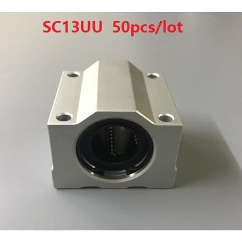 50pcs/lot SC13UU SCS13UU 13mm bearing linear case unit linear guide shaft linear blocks for CNC router 3D printer linear guide