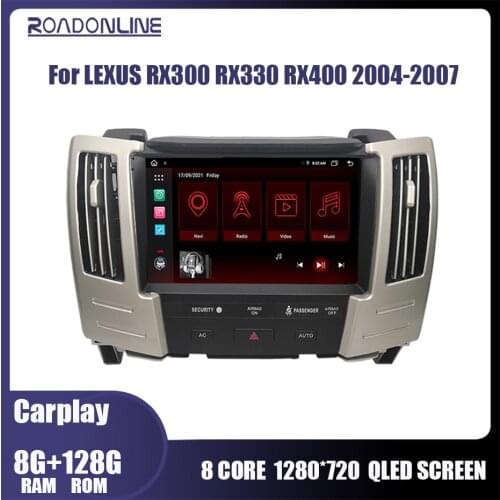 Roadonline Multimedia Player For LEXUS RX330 2004-2008 Android 10.0 8 Core 6G+128G GPS Navigation Car Radio