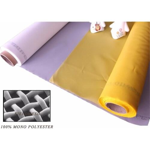 Free Shipping ! Yellow 110T-165CM-20MTS polyester fabric stretch mesh