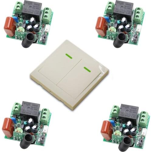 220V Wireless Remote Control Switch Wireless Light Switch Teleswitch 1CH 1 CH 10A Receiver Transmitter Learning Code 315/433Mhz