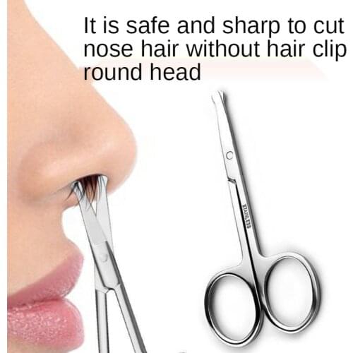 Safety Universal Nose Hair Trimmer Tweezer Stainless Steel Mens Womens Beauty Eyebrow Trimming Scissors Razor for Hair Cutting
