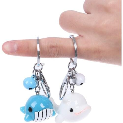 Women Dolphin Trendy Keychain Purse Bag Buckle HandBag Pendant For Car Keyring Holder