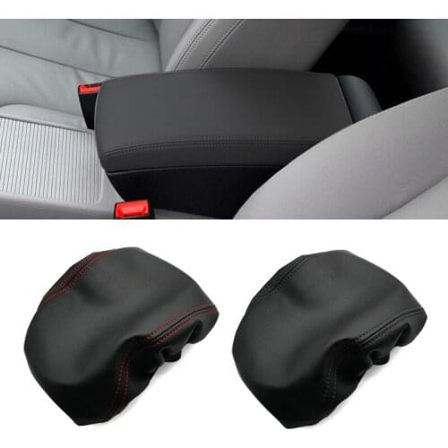 For VW Passat B6 2005 2006 2007 2008 2009 Microfiber Leather Interior Center Console Lid Armrest Pad Cover Trim