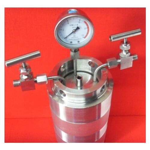 Hydrothermal synthesis Autoclave Reactor vessel +inlet outlet gauge 100ml 6Mpa Top Quality