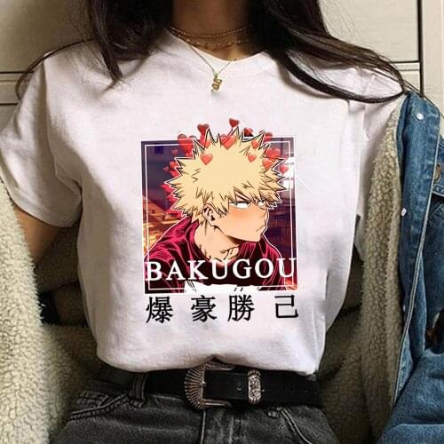Katsuki Bakugo T-shirt Casual Short Sleeve Funny Tee Men Women Tops