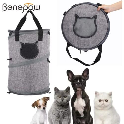 Benepaw Multifunctional Expandable Cat Carrier Portable Breathable Window Puppy Kitten Carrying Bag Tunnel Bed 3 In 1 Pet Travel