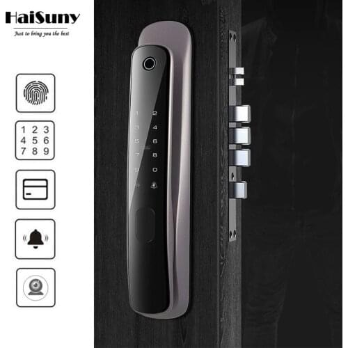 Multifunction Smart Door Lock Biometric Fingerprint Lock Password Electronic Locks Key IC Card Unlock
