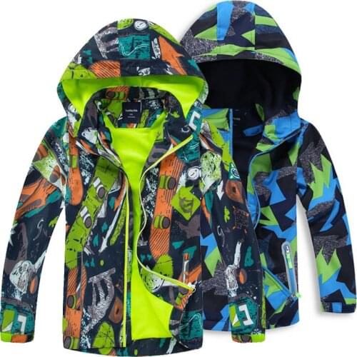 Fashion Girl Boys Jackets 2020 Winter Warm Kids Outerwear Waterproof Windproof Hooded Jackets for Childrens Polar Fleece Coats