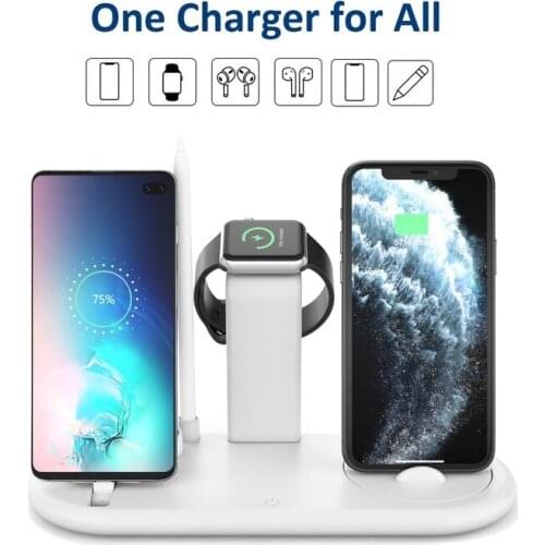 New Seven-in-one Portable Wireless Charging Multi-function Wireless Charging Stand Wireless Earphone All-round Charging Base