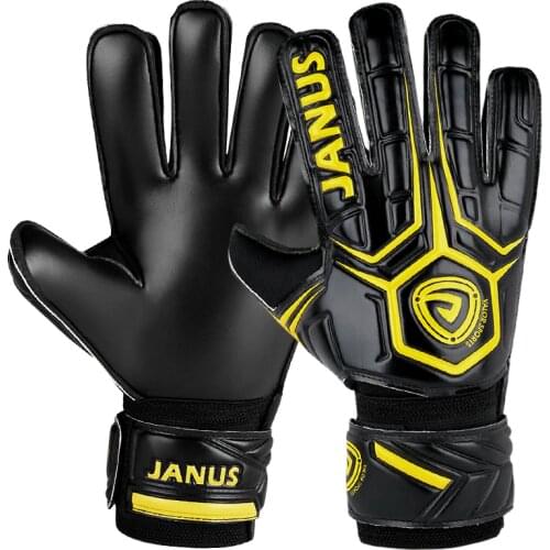Janus JA919 Adult child Professional Antiskid Latex Football Goalkeeper Gloves Soccer Glove Keeper Finger Protection Boy Glove