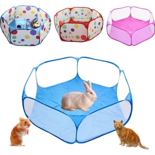 Portable Playpen Folding Fence For Hamster Hedgehog Pet Cat Dog Cage Tent Small Animals Breathable Puppy Cat Rabbit