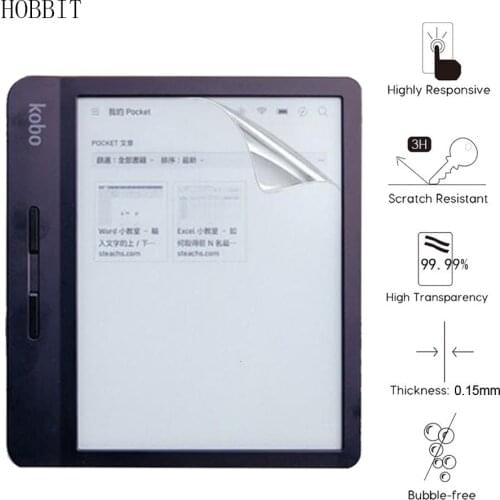 3Pack 5H HD Clear LCD Shield Film For Kobo Libra H2O 2019 Release 7 Inch Ereader Handheld Tablet Anti-Scratch Screen Protector