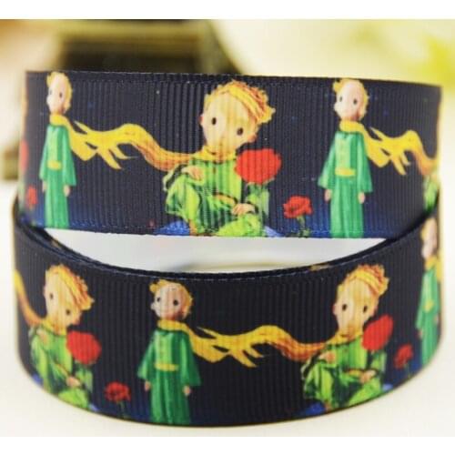 22mm 25mm 38mm 75mm Little Prince Cartoon printed Grosgrain Ribbon party decoration 10 Yards X-03553