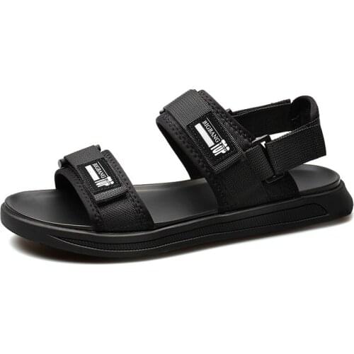 Men Sandals Summer Shoes Hook & Loop Fashion Breathble Slippers Gladiator Beach Non-Slip Casual Outdoor Comfortable