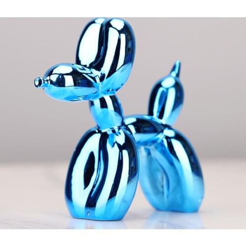 Nordic Resin Dog Crafts electroplating balloon dog sculpture home decorations modern living room desktop animal decor Ornament