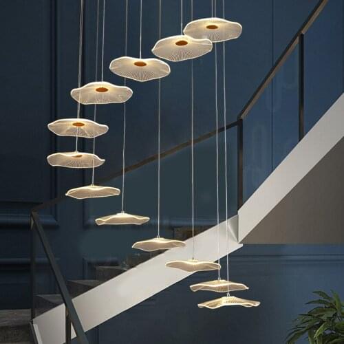 Modern chandelier duplex apartment staircase chandelier luxury hotel villa living room chandelier