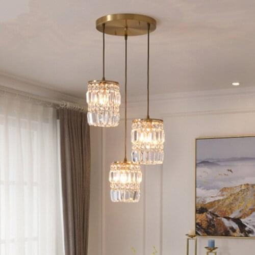 Modern pendant lamp dining crystal pendant lights for bar Minimalist crystal lamp bedroom bedside light crystal fixtures kitchen