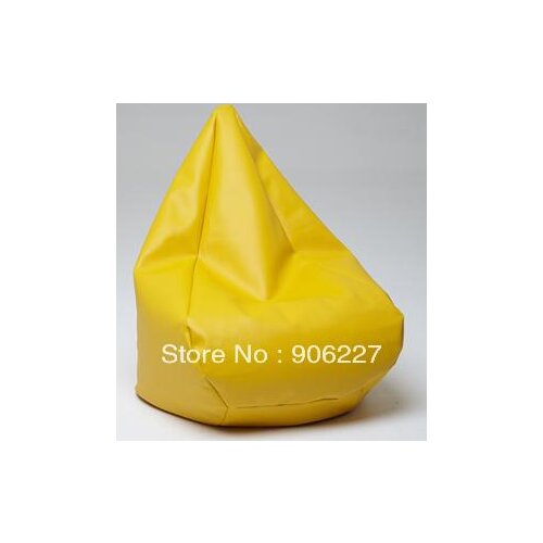 Yellow waterproof vinyl bean bag chair, outdoor beanbag recliner - free shipping