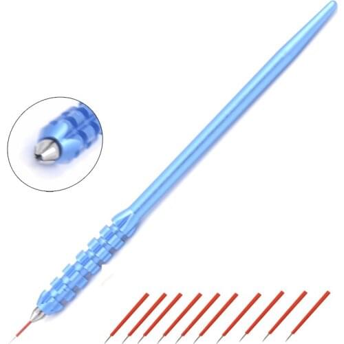 1pcs high quality tebori permanent manual pen microblading tools with 10pcs fog needles for permanent make up eyebrow beauty