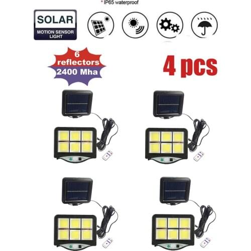 4pcs seperable Solar Lamp Solar Garden Lights motion sensor for Outdoor Square Fairy Lights for Party Balcony security Lighting