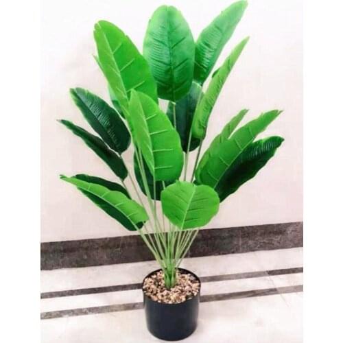 70CM18 Leaf Artificial Green Plants Tropical Plastic Banana Tree Large Fake Palm Tree Indoor Hotel living room Home Decoration