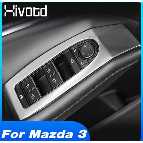 For Mazda 3 2019 2020 Accessories Interior Decoration Car Window Profection Controller Switch On Off Panel Adjust Sticker Strip