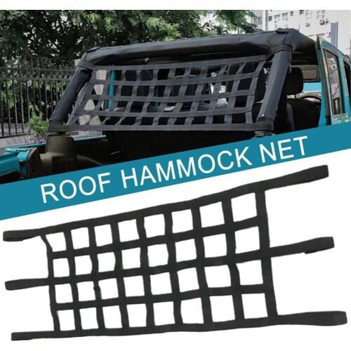 Car Multifunction Roof Rack Hammock Net Protective Net High Quality Weaving For Jeep Wranlger TJ JK JL 1997-2019 Car Accessories