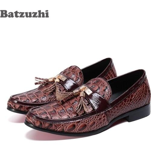 Batzuzhi Brand New Men Dress Shoes Round Toe Business Dress Shoes zapatos de hombre Party Dress Shoes, Big Sizes US6-12