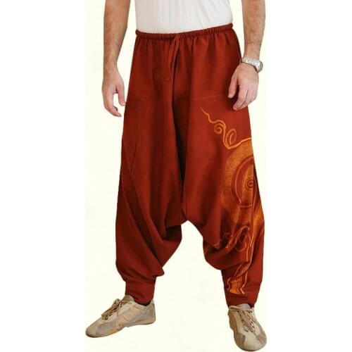 Medieval Renaissance Pirate Loose Pants Pirate Horseman Viking Cosplay Costume Hip Hop Wide Leg Trousers Boho Casual Cross-pants