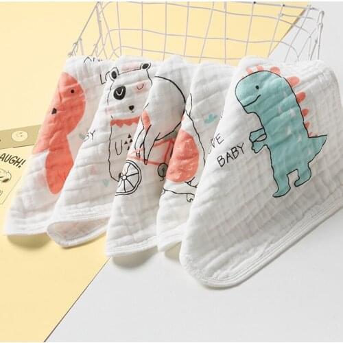 Baby Burp Cloths Newborn Girl Boys Soft Bibs Infant Small Cartoon Cute Towels Bibs Children Casual Feeding Cloth Handkerchief