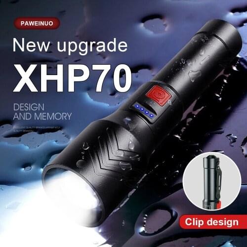 9000 lumens xhp70 LED powerful flashlight torch Rechargeable flashlights waterproof small flash light camping lantern xhp50 lamp
