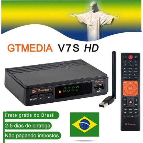 GTmedia V7S HD V7S2X DVB-S2 Satellite Receiver Full HD 1080P With USB WIFI PowerVu,DRE Upgrade Version Freesat V7
