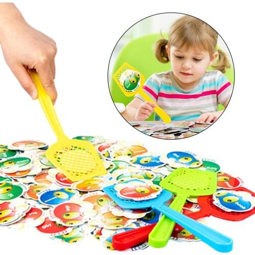 Sight Word Games Educational Toy for Kindergarten Homeschoo for Kids Ages 4-8, Tactile and Auditory Learning,with Fly Swatters